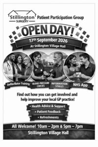 Stillington Surgery PPG Open Day Poster